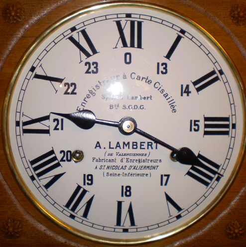 Lambert clock dial