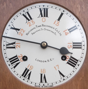 National Time Recorder Standard Model Dial