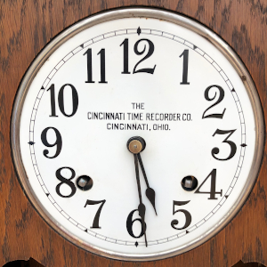 Cincinnati time recorder clock dial