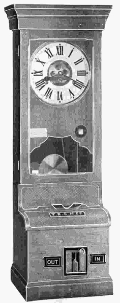 An old photograph of a card-clip recorder, taken from an NTR brochure.