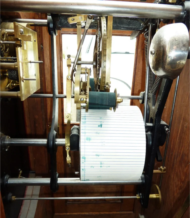 Dey Time Register internal side view
