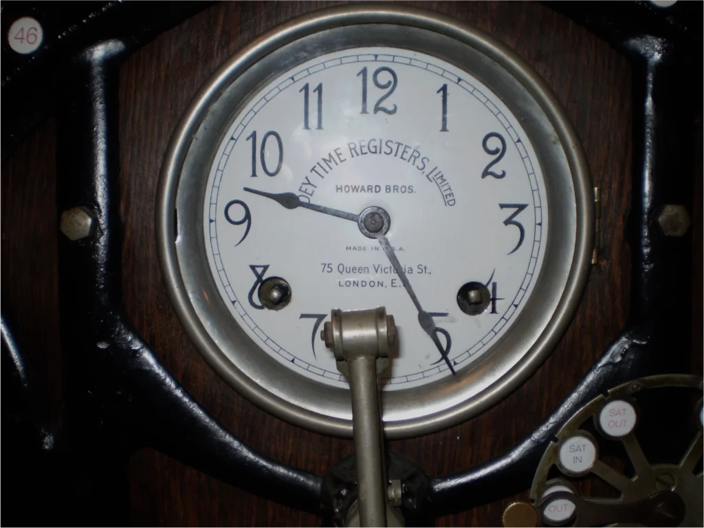Dey Time Register clock dial