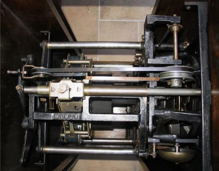 Dey Time Register internal top view