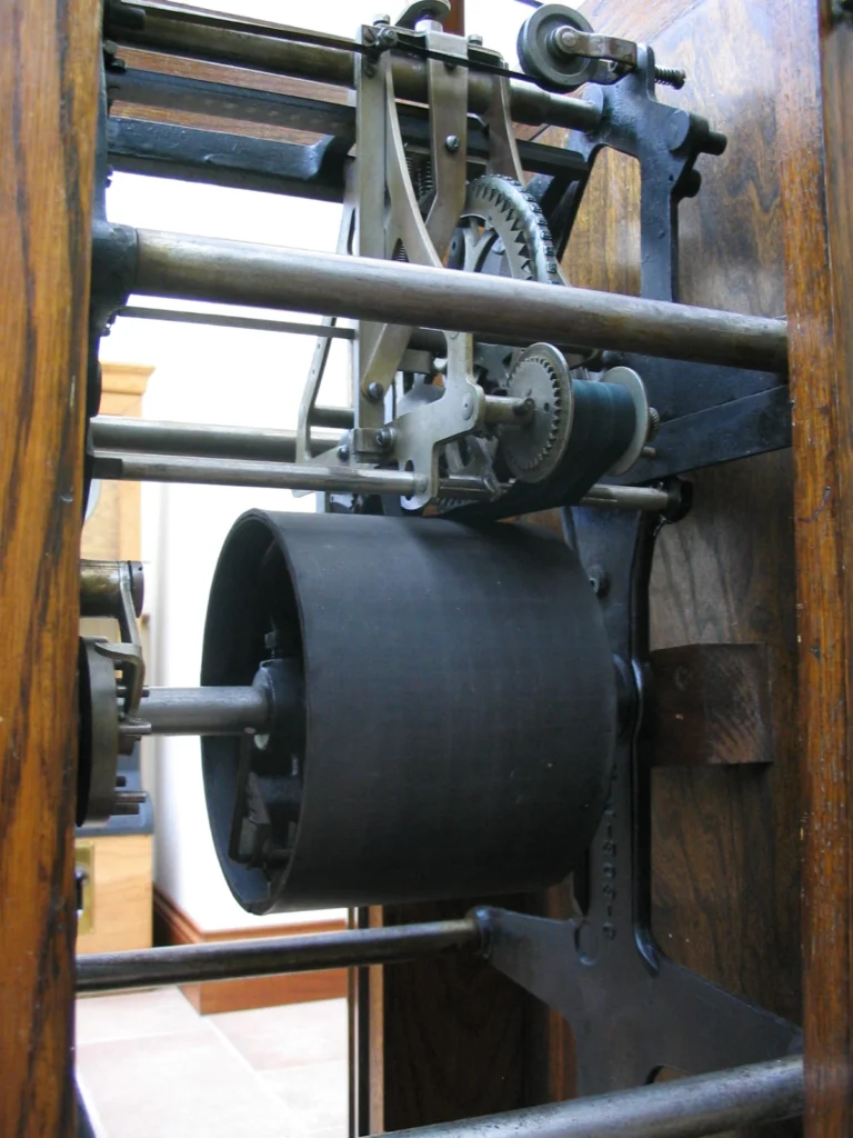 Dey Time Register internal side view