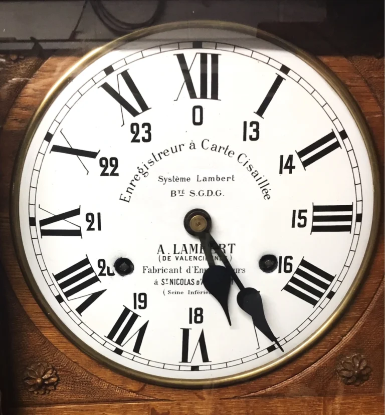 Lambert time recorder clock dial