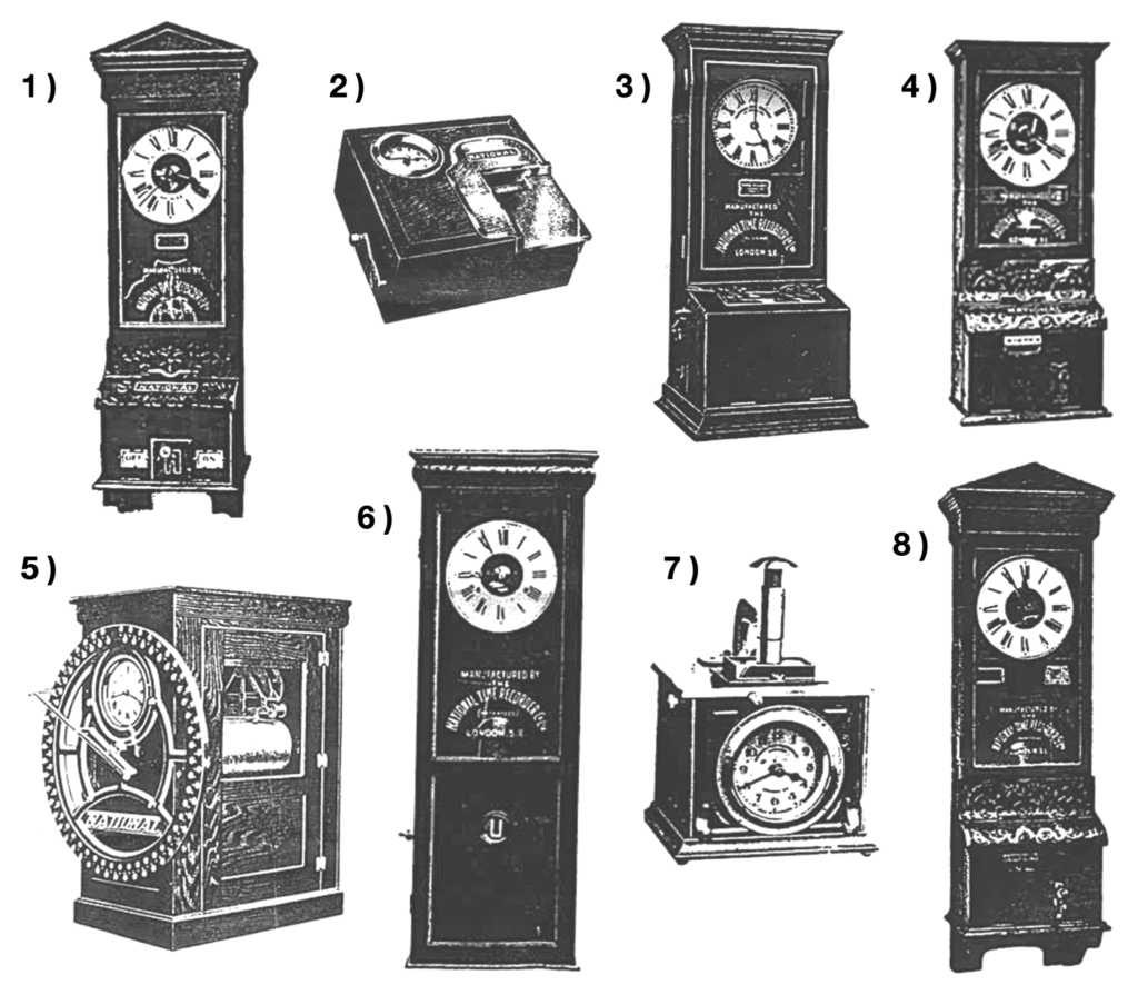 National Time Recorder Company (NTR) models leaflet
