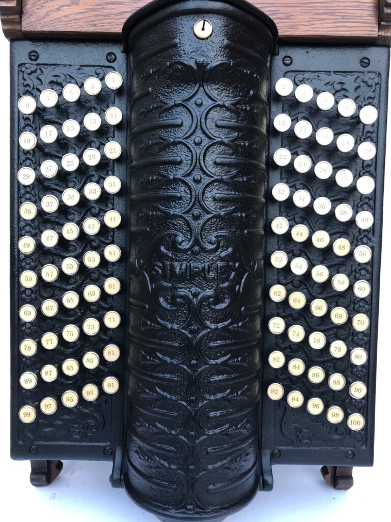 Simplex Time Recorder buttons after restoration