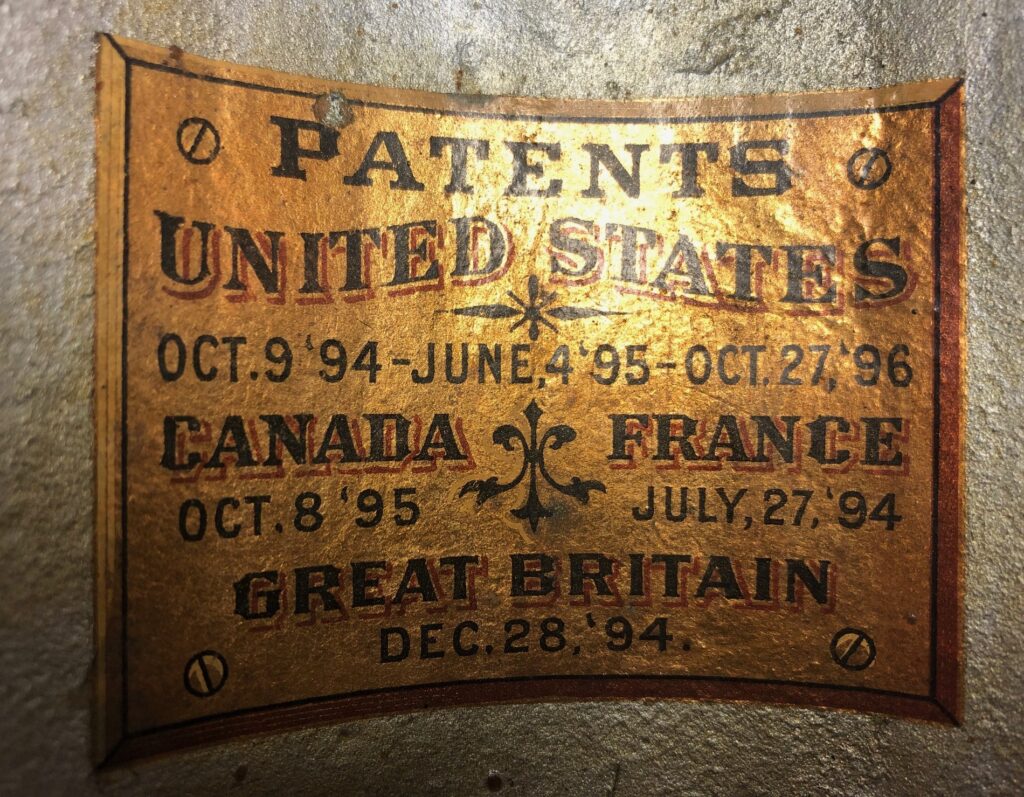 Simplex Time Recorder patent label
